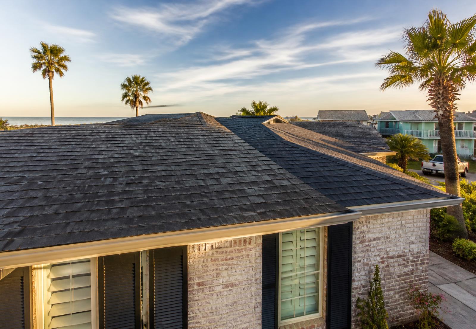 New shingle roof on a coastal home in Corpus Christi, Texas